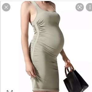 BLANQI Olive Green Maternity Tank Dress
